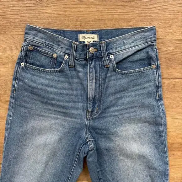 Madewell Perfect Vintage Straight Jeans Size 26 Blue High Rise Denim - Picture 6 of 8